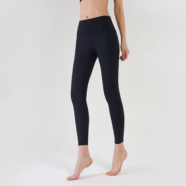 Summer Waist Tights Sports Tights Without Embarrassment Line Fitness Pants Black - Shop at LoveMi