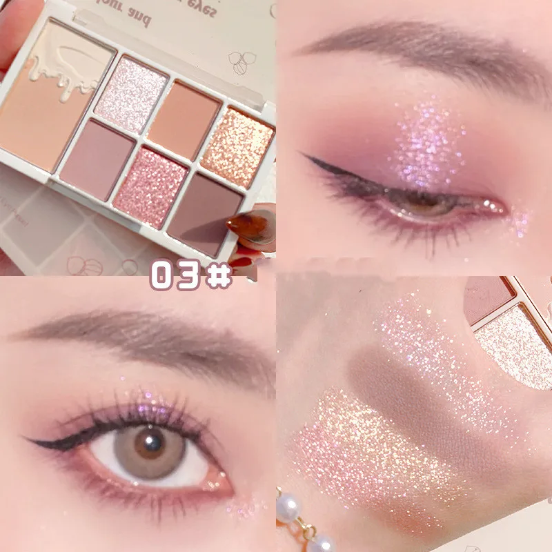 Seven color Eyeshadow Palette Matte Pearlescent Color No.03 - Shop at LoveMi