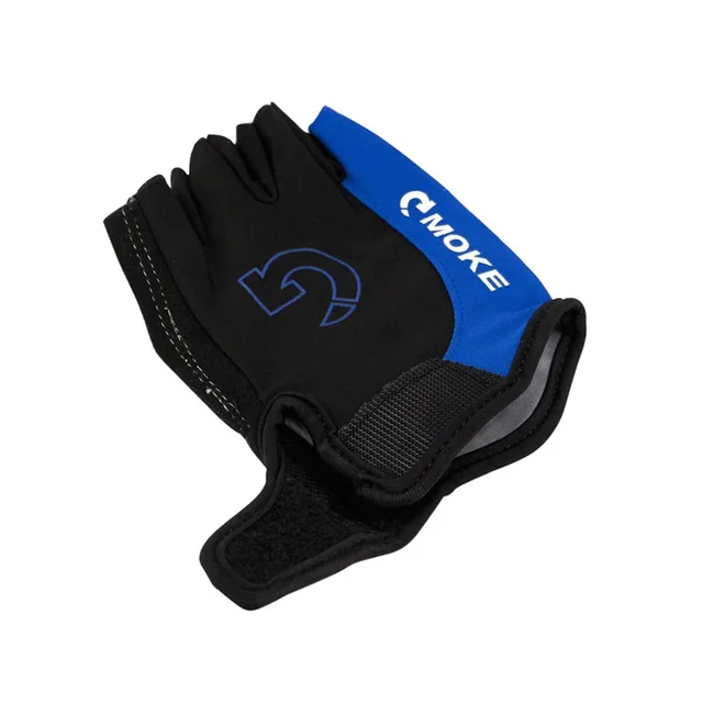 Bicycle Sports Half Finger Gloves Anti slip Gel Blue - Shop at LoveMi