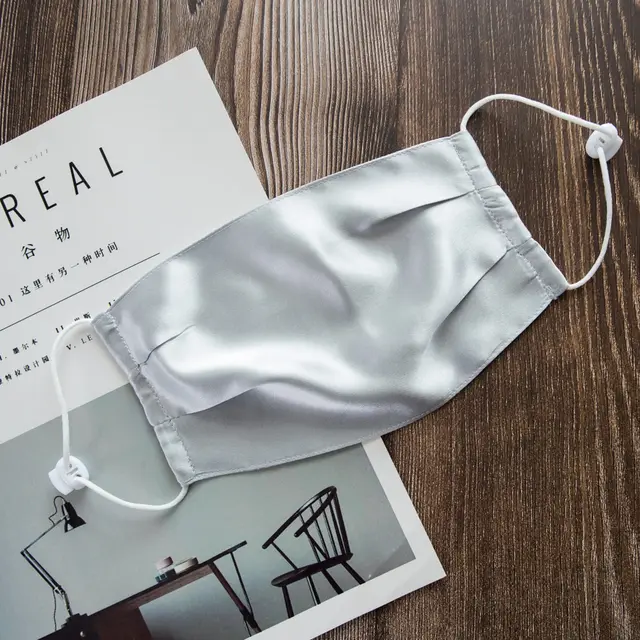 Double Layer Silk Mask 100 Sunscreen Breathableadjustable UV Protection Silver Grey - Shop at LoveMi