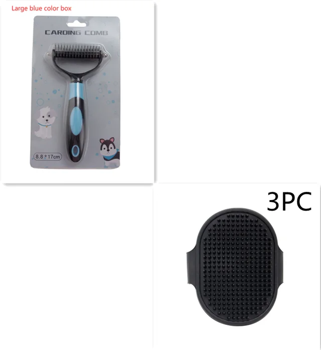 Pets Dematting Comb Pet Dog Cleaning Hair Removal Comb Set B - Shop at LoveMi