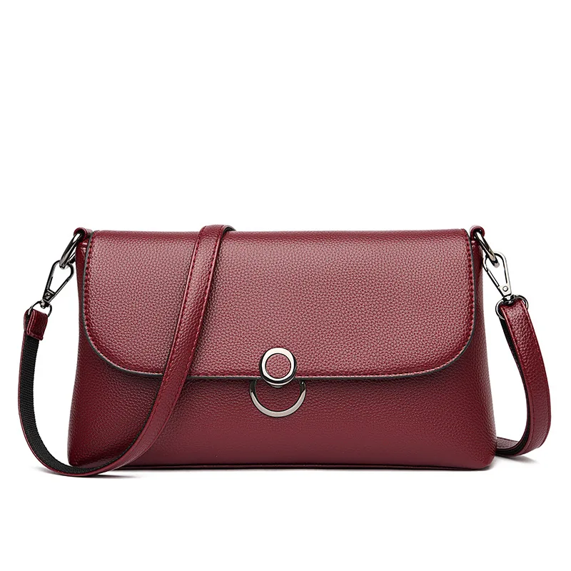 Simple Fashion Large capacity One shoulder Messenger Bag For Ladies Red - Shop at LoveMi