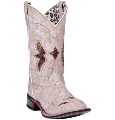 European And American Ladies Retro Knight Boots White - Shop at LoveMi