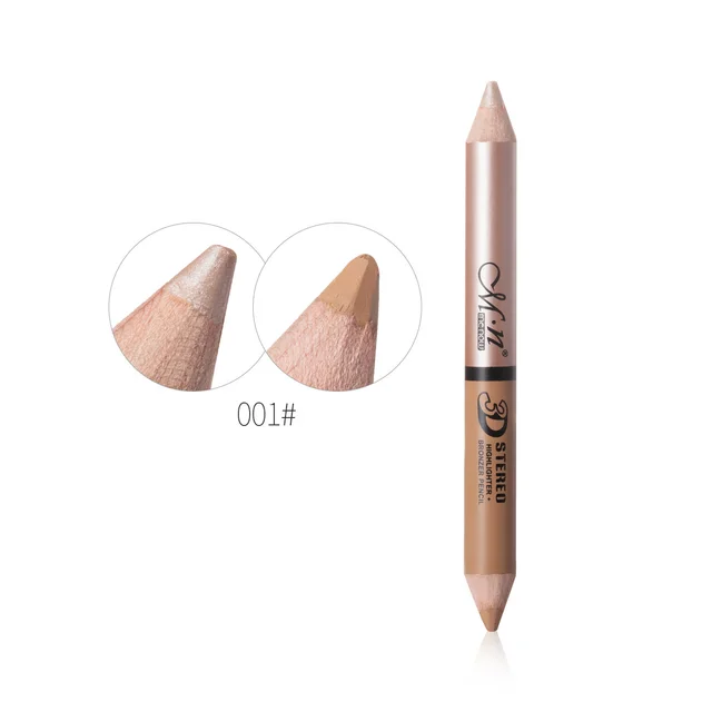 Double headed Concealer Pen Highlighter Pen One Stroke Dual use Soft Waterproof Brighten Facial Contour Color Peelable Makeup 1 Style - Shop at LoveMi