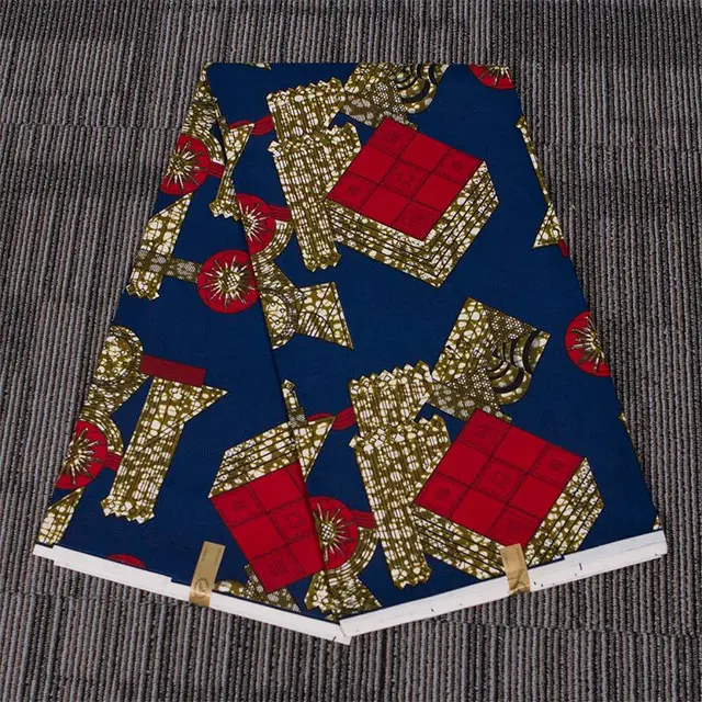 New Style Cotton Printed Batik Fabric African Style Suit Floral Cloth Woven Printed Fabric Dark Blue - Shop at LoveMi
