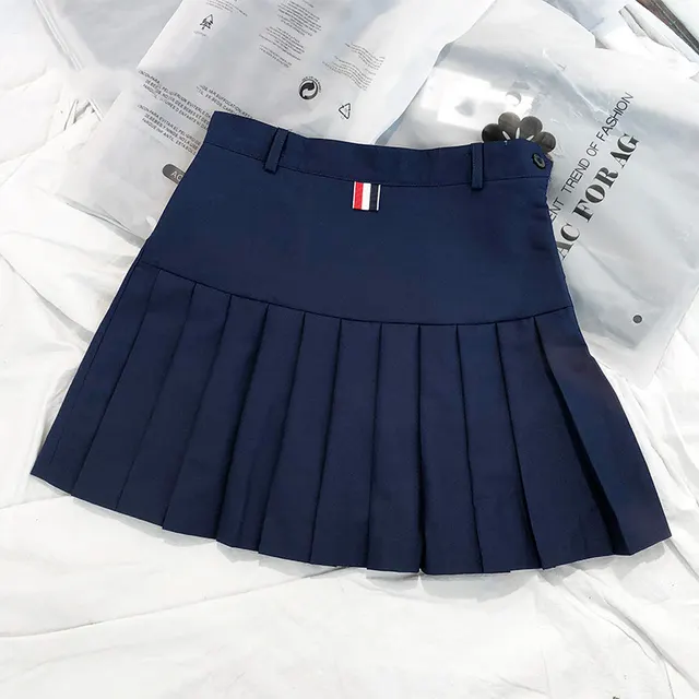 All Match College Style High Waist Suit Material Blue - Shop at LoveMi