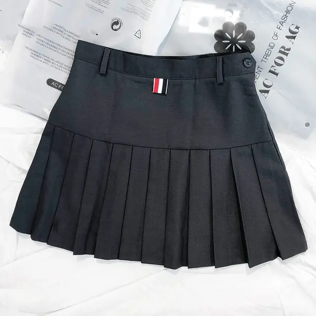 All Match College Style High Waist Suit Material Dark Grey - Shop at LoveMi