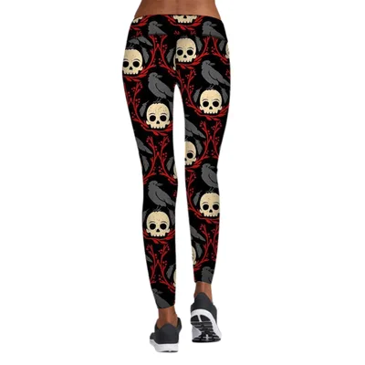 Printed Leggings Halloween Sports Yoga Pants High Stretch Pencil Pants 11Style Xl - Shop at LoveMi