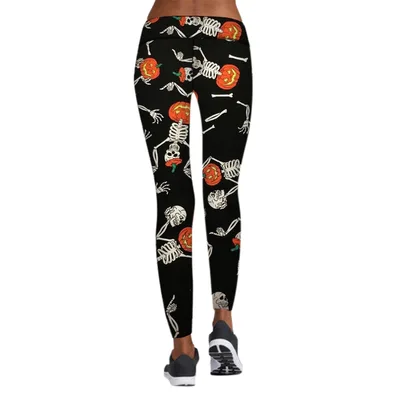 Printed Leggings Halloween Sports Yoga Pants High Stretch Pencil Pants 7Style - Shop at LoveMi