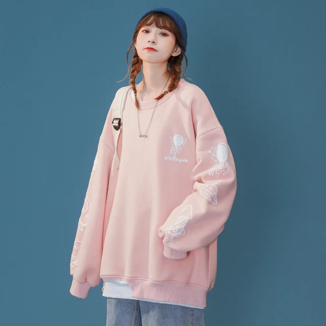 Fake two piece jacket Korean style loose design niche tops Pink - Shop at LoveMi