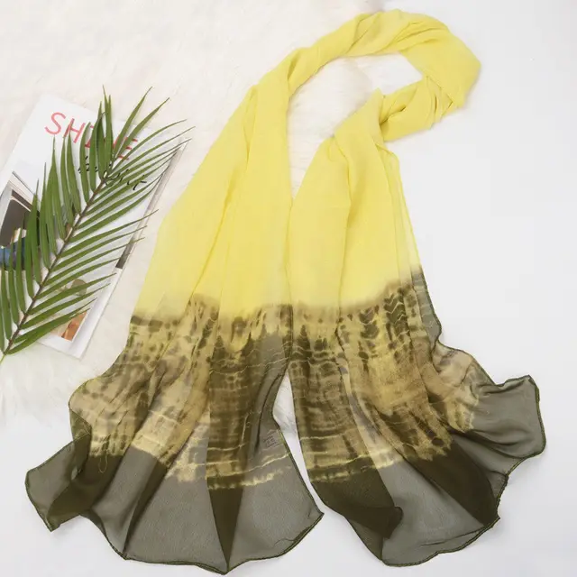 All Match Soft Chiffon Scarf Shape Catwalk Yellow - Shop at LoveMi