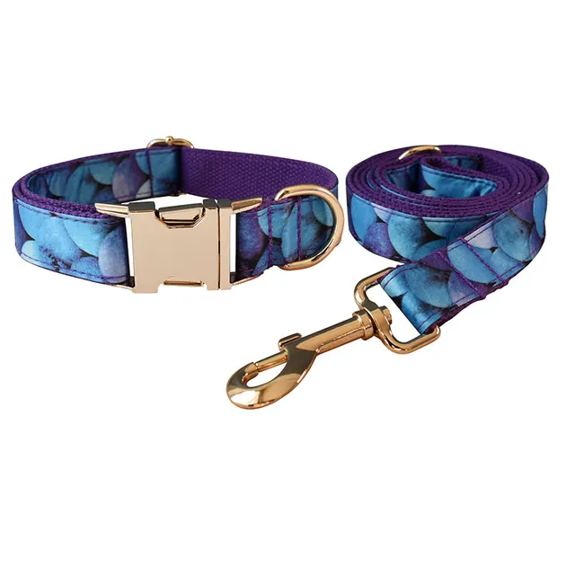 Purple Bottom Mermaid For Pet Collar Bowknot Dog Collar Metal Buckle Dog Leash Set - Shop at LoveMi