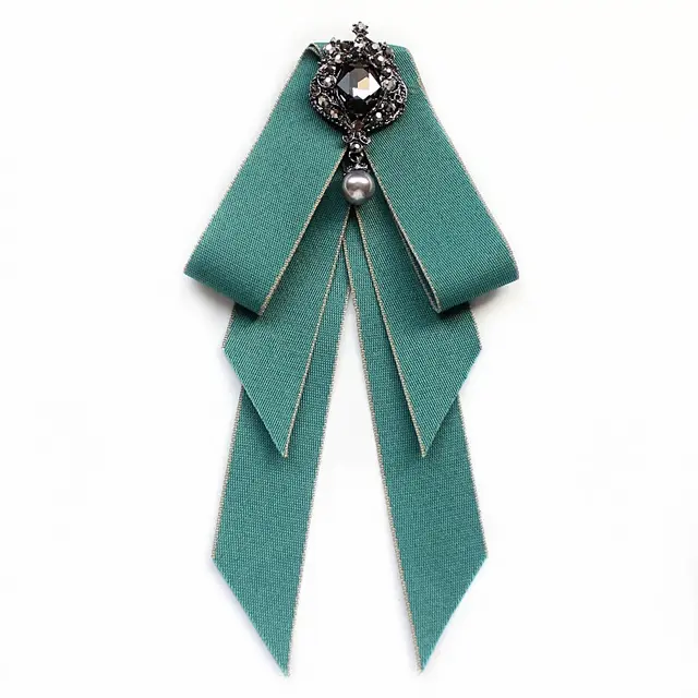 Collar Flower Campus Style White Shirt Bow Tie Stewardess Business Wear Bow Tie Light Green - Shop at LoveMi