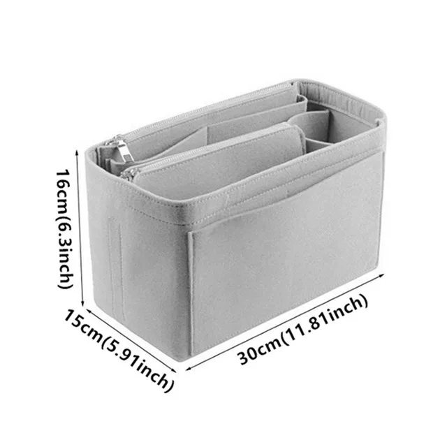 Felt Mommy Cosmetic Finishing Non woven Middle Bag Grey - Shop at LoveMi