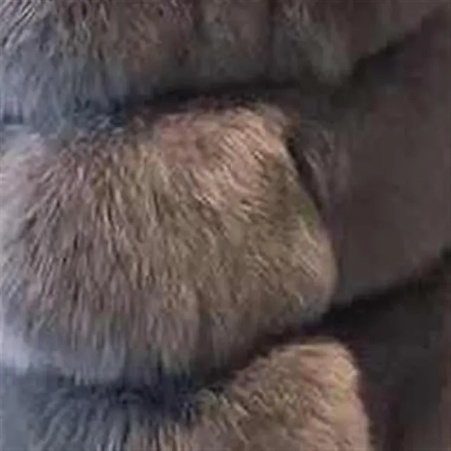 Hooded Horizontal Striped Faux Fur Vest Dark Grey - Shop at LoveMi