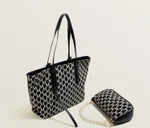 Large Capacity Fashion Underarm Tote Bag - Black