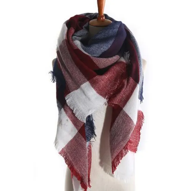 British College Literary Yellow Plaid Scarf Square Scarf 22Style - Shop at LoveMi
