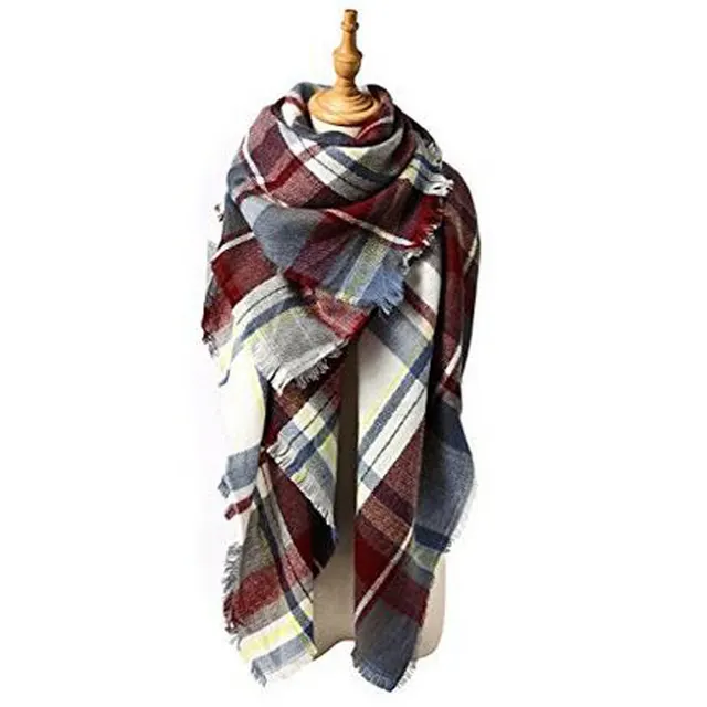 British College Literary Yellow Plaid Scarf Square Scarf 9 Style - Shop at LoveMi