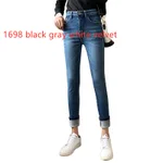 1698Black Grey White Velvet