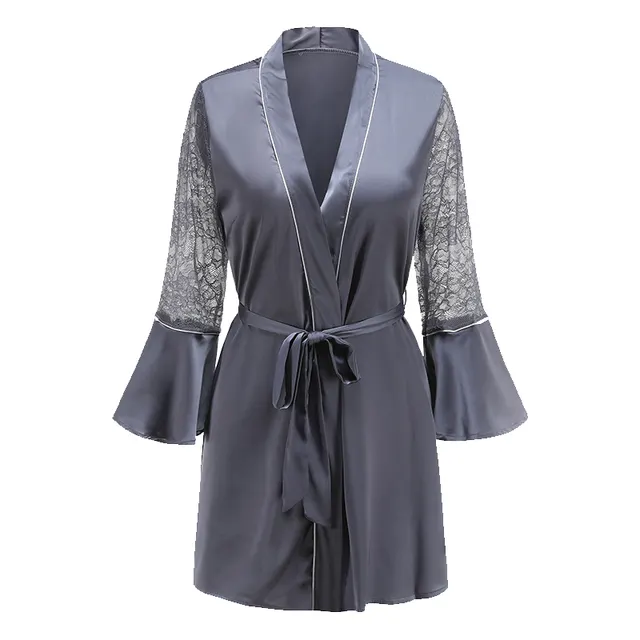 Sexy Pajamas Women Summer Ice Silk Thin Section With Chest Pad Color19 - Shop at LoveMi