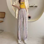 Loose Straight Leg Slimming Casual Mopping Pants - Pink