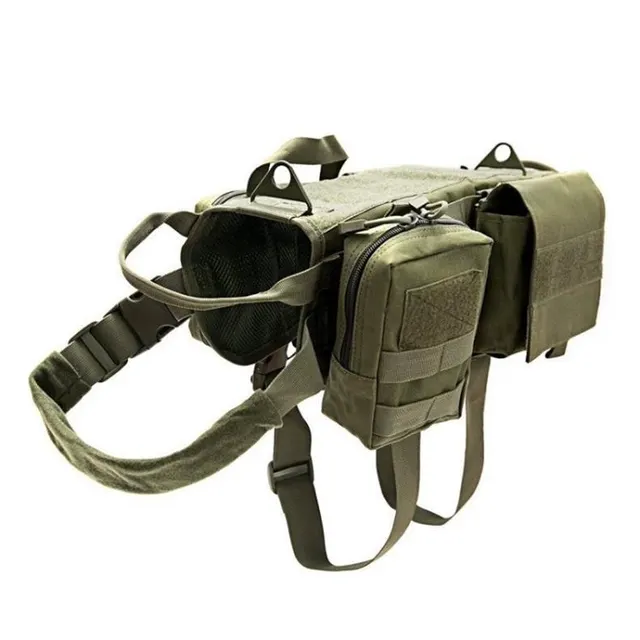 Ihrtrade Tactical Dog Harness Molle System Vest Adjustable Military Armygreen - Shop at LoveMi