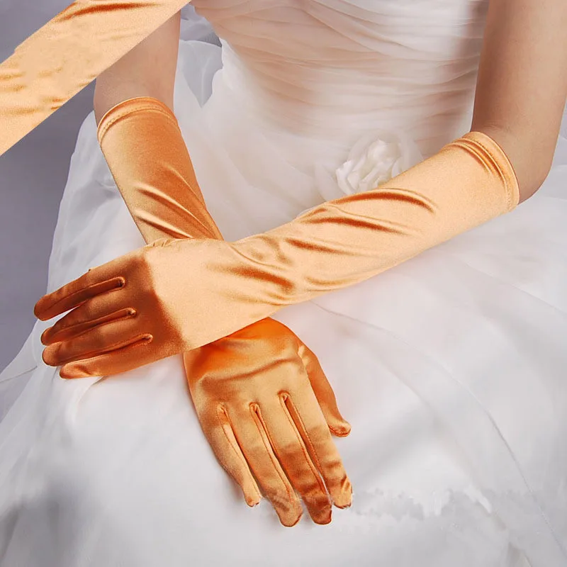 Wedding Dress Banquet Holiday Gloves Multicolor - Orange - View 1