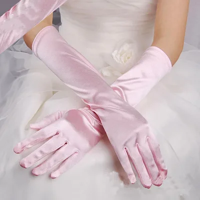 Wedding Dress Banquet Holiday Gloves Multicolor Pink - Shop at LoveMi
