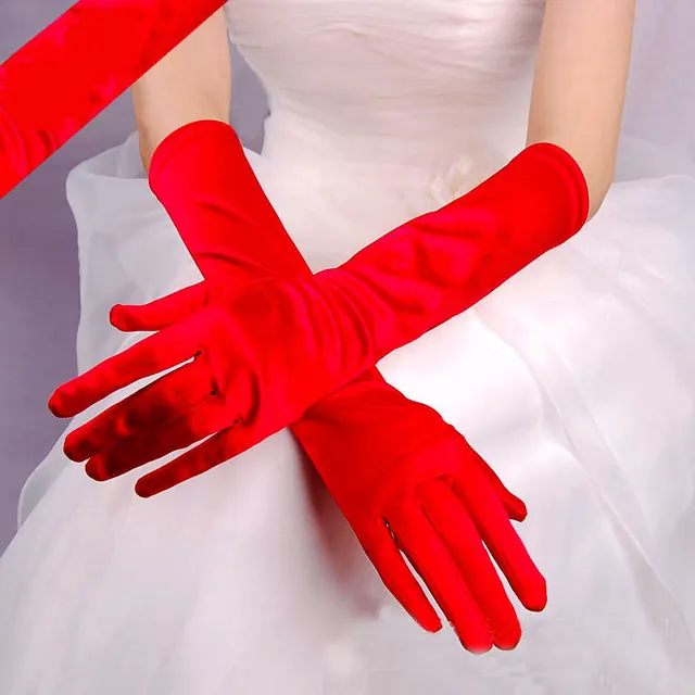 Wedding Dress Banquet Holiday Gloves Multicolor Red - Shop at LoveMi