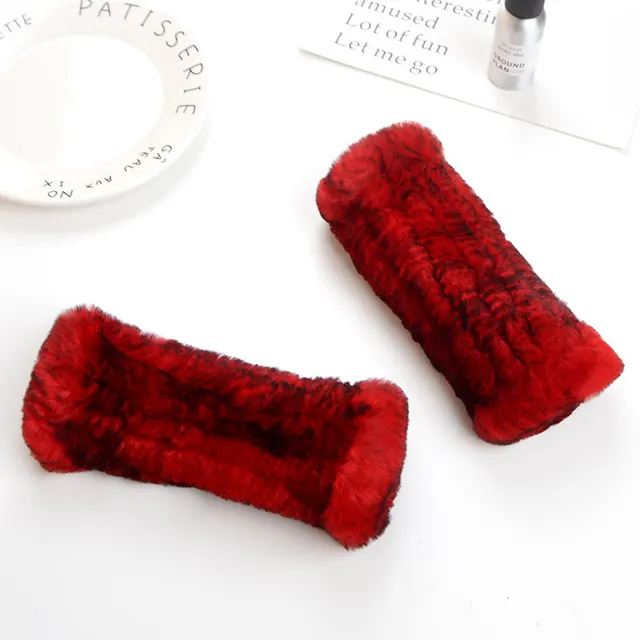 Winter Wristband Mid length Gloves Red - Shop at LoveMi