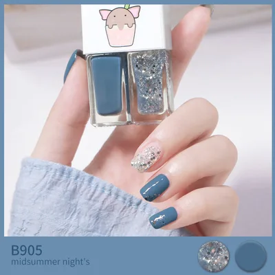 Two tone Nail Polish New Autumn And Winter Free Baking Explosion Type Water based Twin Set B905 - Shop at LoveMi
