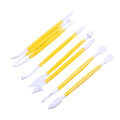 8 piece Fondant Cake Carving Pen Yellow - Shop at LoveMi