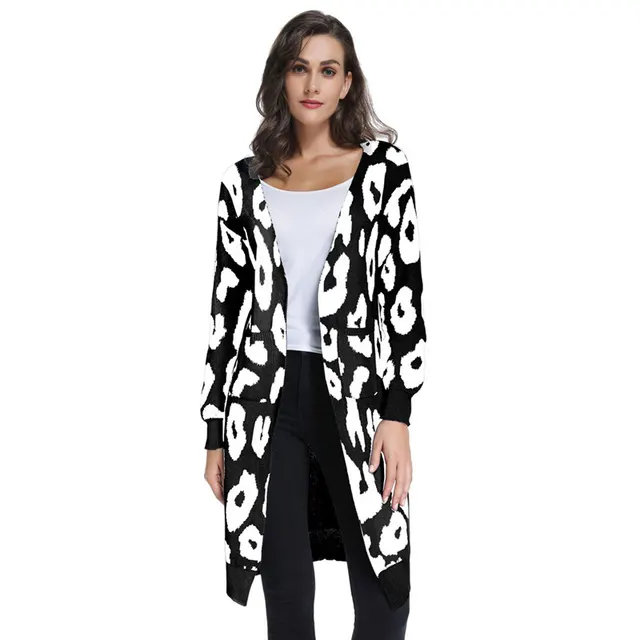 New Hot Style Cardigan Women's Sweater Knitted Jacket Black - Shop at LoveMi