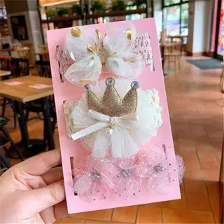 Net Celebrity Baby Girl Hair Band Korea Korean Style Font Guard Headgear - Golden Bow Bag