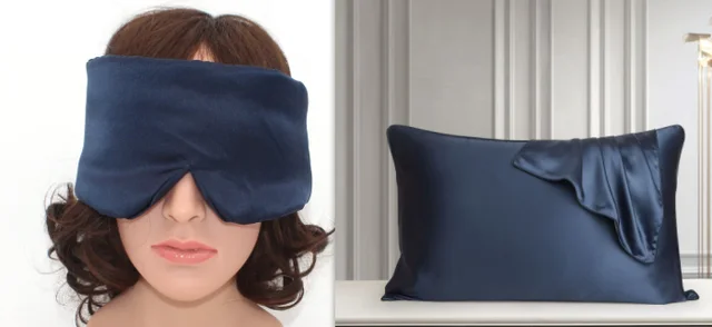 Oversized Double sided Silk Blindfold Silk Women Promote Sleep Set - Shop at LoveMi