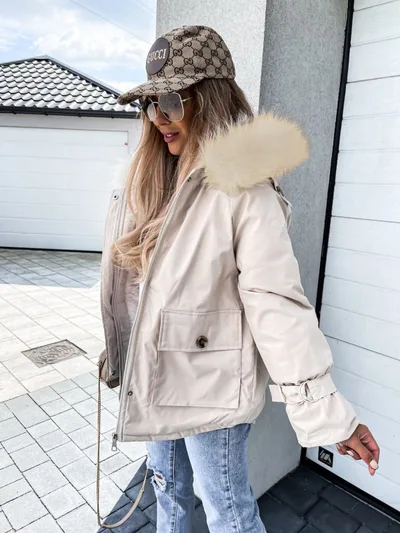 New Autumn And Winter Plus Velvet Thick Short Beige - Shop at LoveMi