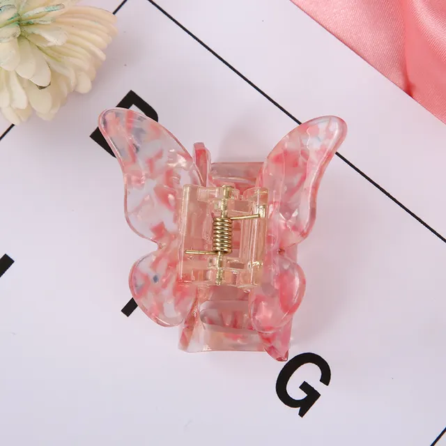 Hair Accessories Fashion Butterfly Acetate Plate Grab Clip Marbled Back Head A9 - Shop at LoveMi