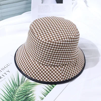 Cloth Female Bucket British Fashion Fisherman Hat Coffee - Shop at LoveMi