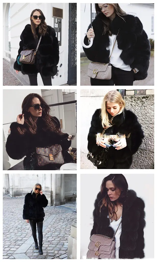 New Haining Fur Coat Women Winter Mid Length Black - Shop at LoveMi