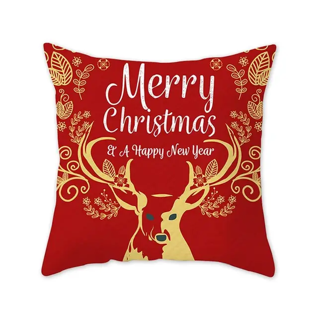 Modern New Polyester Pillowcase Lattice Deer Christmas Gift Without Pillow Core 30Style - Shop at LoveMi