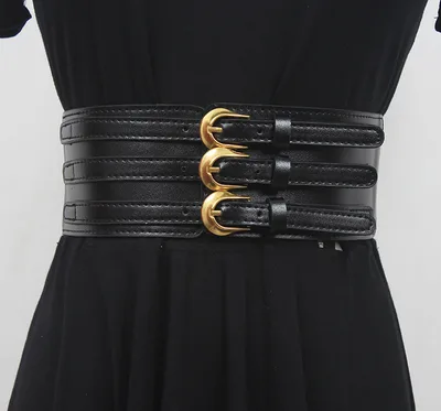 Belt Belt Dual use Wide Ladies Decoration All match Coat Suit Skirt Sweater Black - Shop at LoveMi