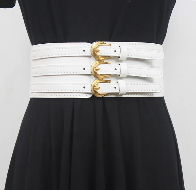 Belt Belt Dual use Wide Ladies Decoration All match Coat Suit Skirt Sweater White - Shop at LoveMi