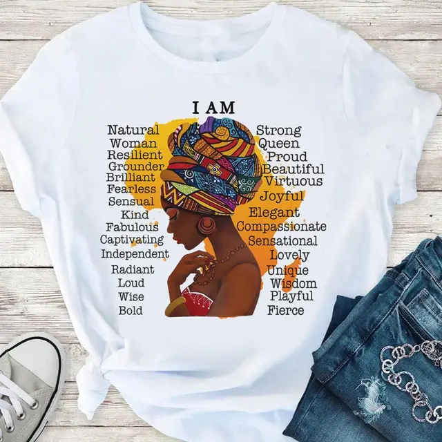 God Says You Are Black Girl Print Short sleeved T shirt - Shop at LoveMi