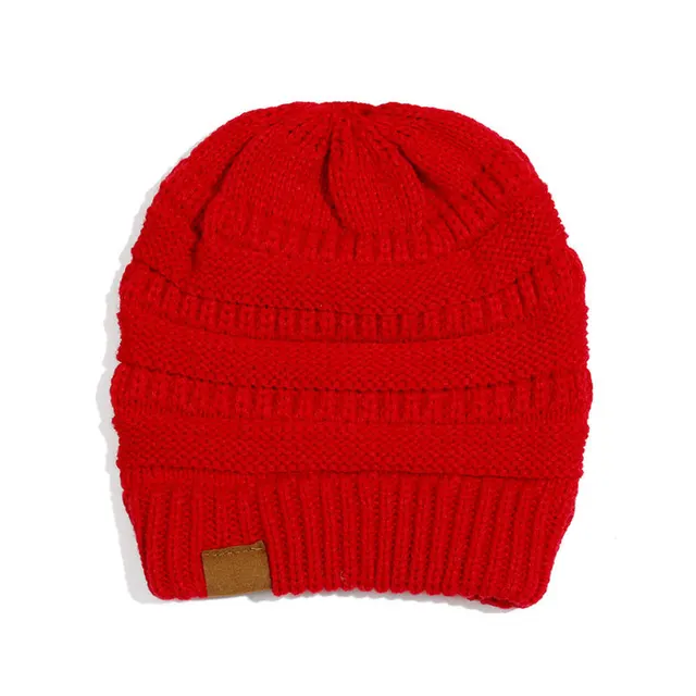 Sports Acrylic Warm Hat Ladies Fall Winter Red - Shop at LoveMi