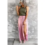 Slit Wide Loose Half-length Skirt - Pink