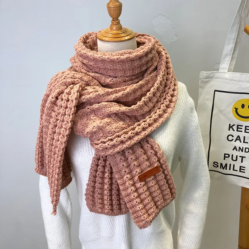 Wool Scarf Women Autumn And Winter Pink - Shop at LoveMi