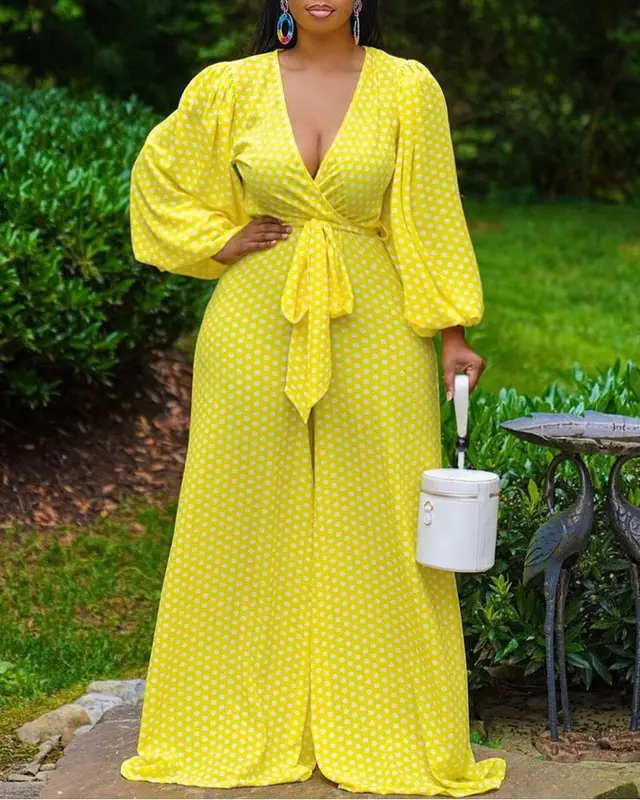 Knitted Red Print High Waist Dress Yellow - Shop at LoveMi