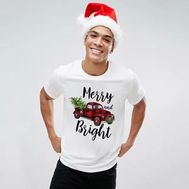 Women's Christmas Movie Print Crew Neck T shirt 5.Style - Shop at LoveMi