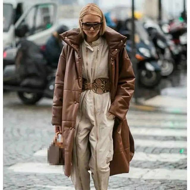 Autumn And Winter Mid length Jacket Coat Cotton padded Jacket Khaki - Shop at LoveMi