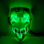 Halloween Horror Tricky Face Mask - Fluorescent Green - View 1
